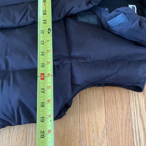 Vintage Giordano Quilted Down Black Puffer Drawstring Vest Women’s Medium - Picture 8 of 8